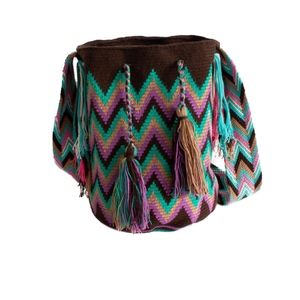 Wayuu Bag - Brown & purple
